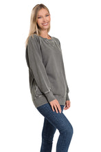 Load image into Gallery viewer, Zenana Washed Raglan Crewneck Sweatshirt – Relaxed Fit