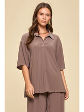 Load image into Gallery viewer, Dear Scarlett Relaxed Polo Top & Wide-Leg Pant Set