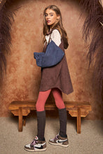Load image into Gallery viewer, Davi & Dani - COLOR BLOCK BUTTON DOWN LONG SLEEVE HOODIE JACKET