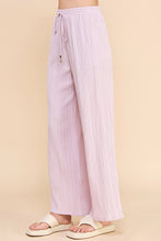 Load image into Gallery viewer, Allie Rose Textured Woven Tie Waist Pants- Dusty Lilac