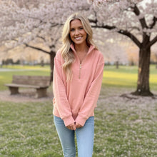 Load image into Gallery viewer, Jady K Half-Zip Pullover - Coral