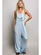 Load image into Gallery viewer, April26 Array - POL - Textured Knit Patchwork Straight Leg Overalls