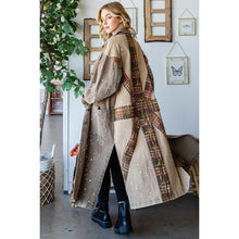 Load image into Gallery viewer, Oli & Hali Washed Studded Patchwork Long Jacket | Women’s Duster Coat
