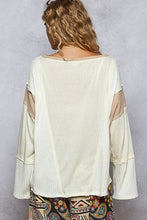 Load image into Gallery viewer, POL Round Neck Solid Knit Long Sleeve Top - Cream