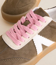 Load image into Gallery viewer, MIA Axel Khaki & White Sneakers – Lace-Up Casual Comfort