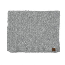 Load image into Gallery viewer, CC Cable Knit Scarf – Soft Winter Knit with Recycled Fibers