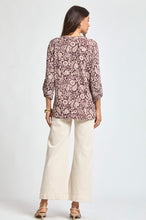 Load image into Gallery viewer, Dear Scarlett Lizzy Luxe Top- Chocolate Floral