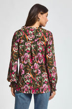 Load image into Gallery viewer, Dear Scarlett Lizzy Smocked Top - Olive Floral