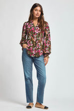 Load image into Gallery viewer, Dear Scarlett Lizzy Smocked Top - Olive Floral