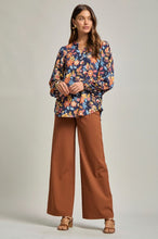 Load image into Gallery viewer, Dear Scarlett Lizzy Smocked Top - Navy Floral