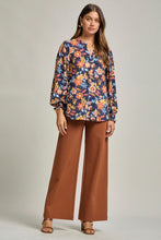 Load image into Gallery viewer, Dear Scarlett Lizzy Smocked Top - Navy Floral