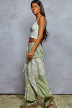 Load image into Gallery viewer, POL Solid Pattern Patch Detail Rib Knit Jogger Pants