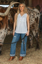 Load image into Gallery viewer, Andree By Unit 5 Button Down Waffle Tank Top