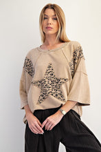 Load image into Gallery viewer, Easel Animal Star Patch Terry Oversized Tee
