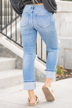 Load image into Gallery viewer, Risen Tummy Control Mid-Rise Crop Straight Jeans – Medium Wash | Flattering Denim