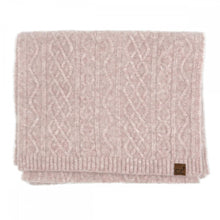 Load image into Gallery viewer, CC Cable Knit Scarf – Soft Winter Knit with Recycled Fibers