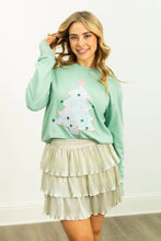 Load image into Gallery viewer, Grace + Emma Christmas Tree Sequin Patch Sweatshirt