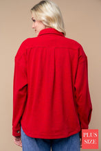 Load image into Gallery viewer, White Birch Oversized Fleece Shacket | Cozy Button Down