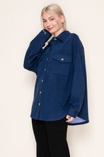 Load image into Gallery viewer, White Birch Oversized Fleece Shacket | Cozy Button Down