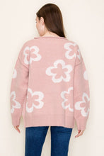 Load image into Gallery viewer, White Birch Pink Floral Pearl Sweater – Cozy Feminine Knit Pullover