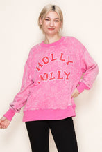 Load image into Gallery viewer, White Birch Holly Jolly Sweatshirt – Pink Christmas Graphic Pullover
