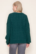 Load image into Gallery viewer, Merry & Bright Cable Knit Sweater