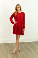 Load image into Gallery viewer, Grace + Emma Waffle Knit Long-Sleeve Dress