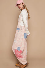 Load image into Gallery viewer, POL Vintage Washed Sleeveless Denim Overalls - Wheat Multi