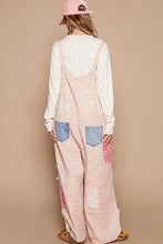Load image into Gallery viewer, POL Vintage Washed Sleeveless Denim Overalls - Wheat Multi