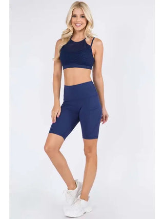 Yelete- Buttery Soft Biker Shorts with Pockets 8in Inseam