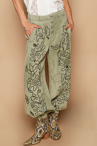 POL Relaxed Fit Twill Pant | 100% Cotton Casual Comfort