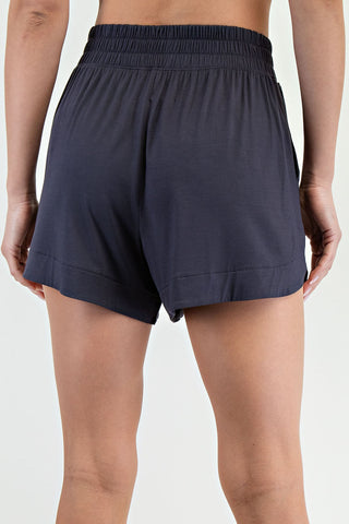 Rae Mode Viscose Modal Tulip Shorts | Ultra-Soft Boutique Lounge Shorts - Coal Black