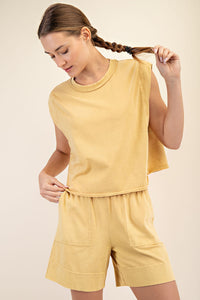 Rae Mode Mineral Washed Cropped Sleeveless Tank