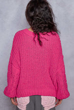 Load image into Gallery viewer, POL V-Neck Semi Cropped Top Chenille Sweater
