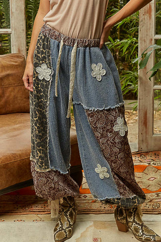 POL Roomy Patchwork Pant