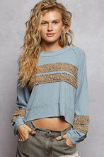 Load image into Gallery viewer, POL Cornflower Blue Balloon Sleeve Jersey Top

