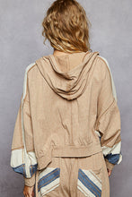 Load image into Gallery viewer, POL Latte Balloon Sleeve Zip-Up Hoodie – Vintage Washed Cotton
