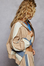 Load image into Gallery viewer, POL Latte Balloon Sleeve Zip-Up Hoodie – Vintage Washed Cotton
