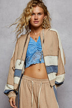 Load image into Gallery viewer, POL Latte Balloon Sleeve Zip-Up Hoodie – Vintage Washed Cotton
