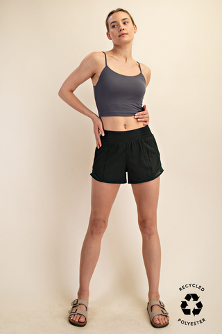 Rae Mode Butter Basic Cropped Camisole (Brami) | Recycled Performance Fabric - Titanium
