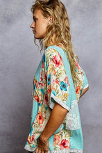 Load image into Gallery viewer, POL Short Sleeve Ribbed Top - Aqua
