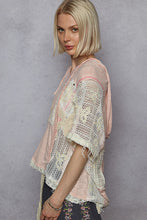 Load image into Gallery viewer, POL Lace V-Neck Hoodie Top – Relaxed Neutral Rib with Lace Detail
