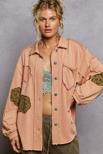 Load image into Gallery viewer, POL Relaxed Fit Ballon Sleeve Patch Shirt

