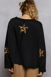 POL Round Neck Long Sleeve Top