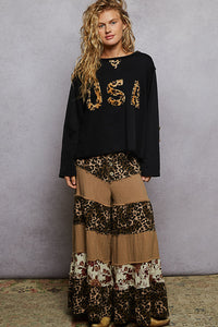 POL Round Neck Long Sleeve Top