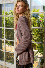 Load image into Gallery viewer, POL Long Sleeve Relaxed fit cardigan with pockets

