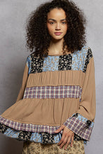 Load image into Gallery viewer, POL Ruffle Detail Woven Top – Boho Long Sleeve
