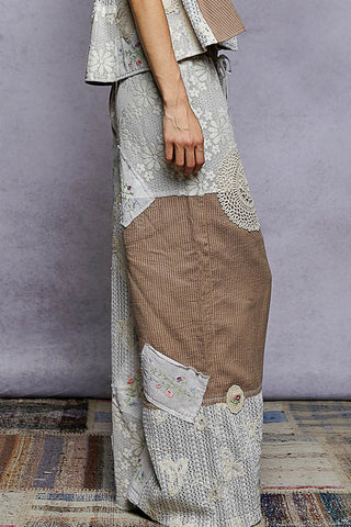 POL Woven Pant - Choc Stripe