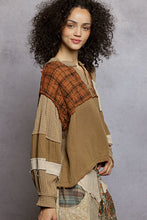 Load image into Gallery viewer, Pol Oversized Gauze Patchwork Top

