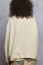 Load image into Gallery viewer, POL Oversized Ribbed Top with Floral Contrast
